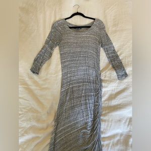 Grey midi slim fit dress